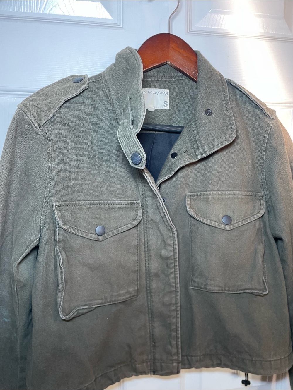 Rag & Bone/JEAN Olive Green Military Utility Jacket Women’s Small - Picture 2 of 12